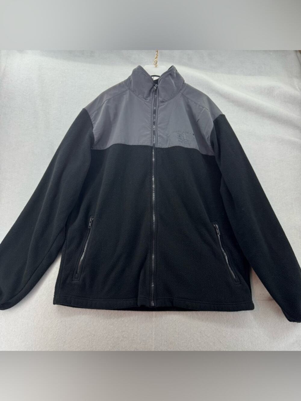 Menโs Disney Parks Walt Disney World Full-zip Fleece Jacket Black & Grey Medium